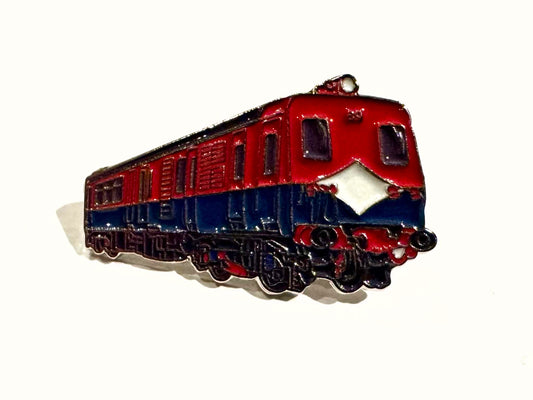 80 class railcar 69 maroon/blue enamel badge